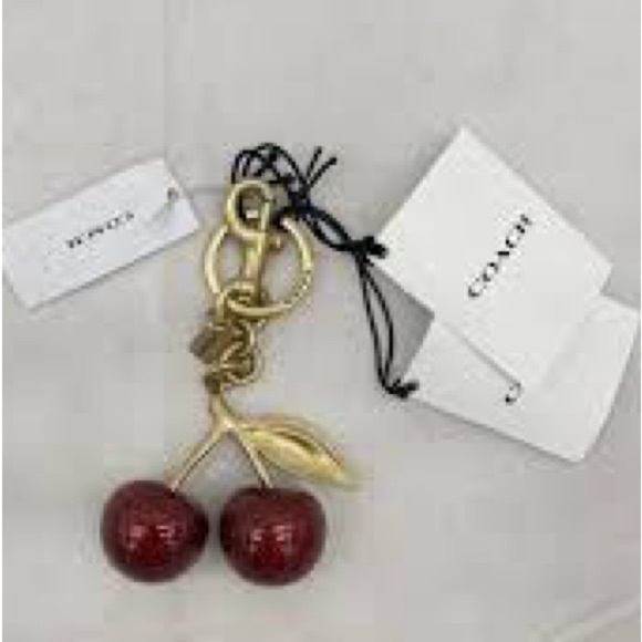 Original Coach Red and Gold Cherry Key Holder - Picture 8 of 15